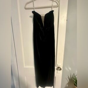 Elegant Black Strapless Gown